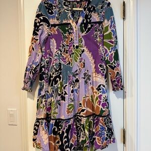 Anthropologie Multicolor Floral Midi Dress